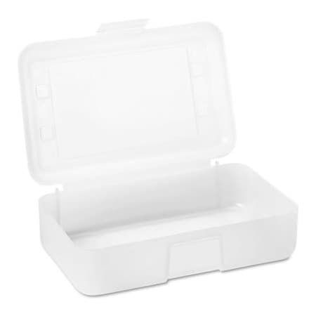 Advantus Advantus Gem Polypropylene Pencil Box with Lid, Clear, 8-1/2in x 5-1/4in x 2-1/2in 34104